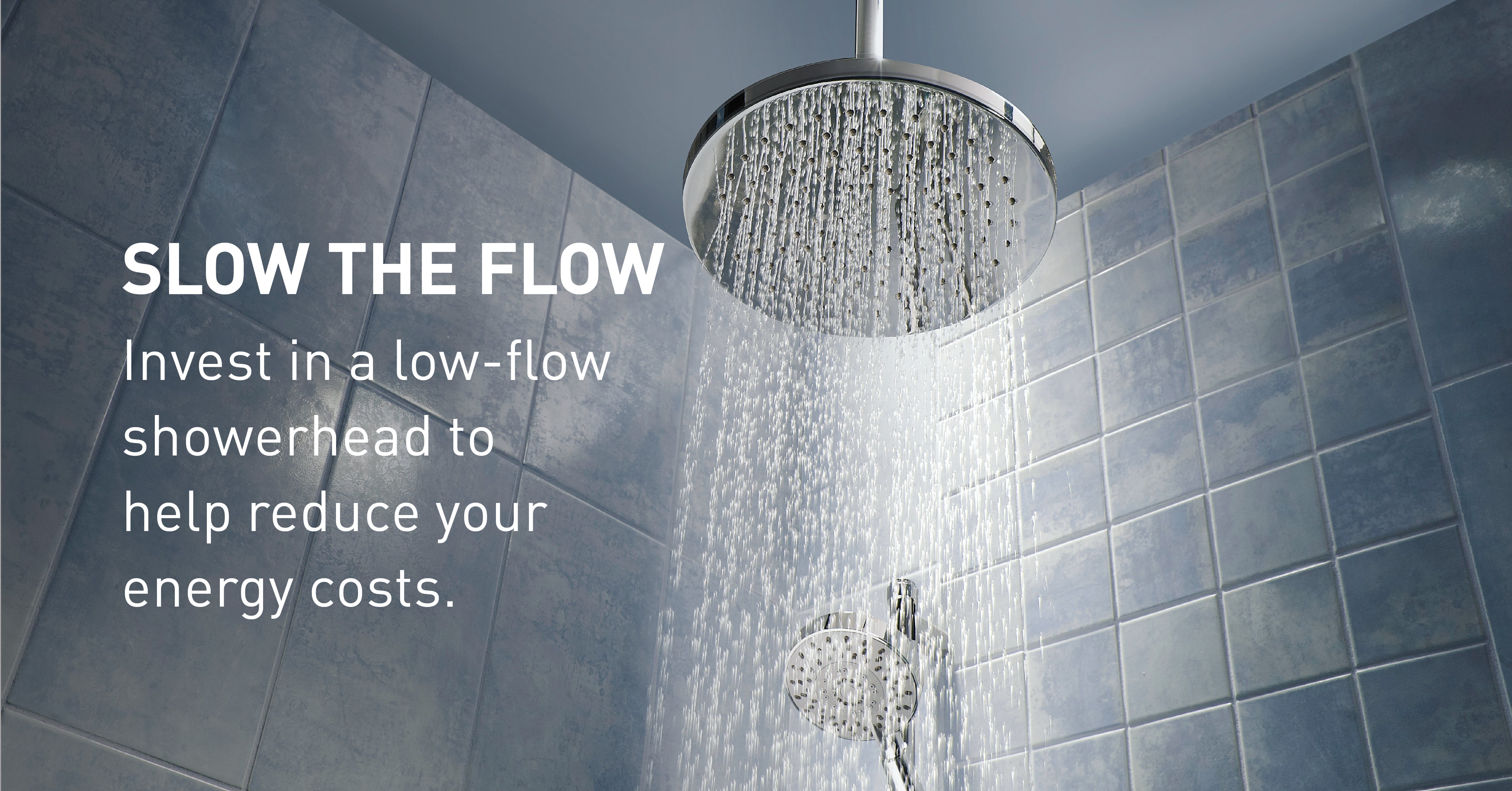 low-flow shower head for energy efficiency